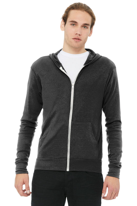 BELLA+CANVAS® Unisex Triblend Full-Zip Lightweight Hoodie