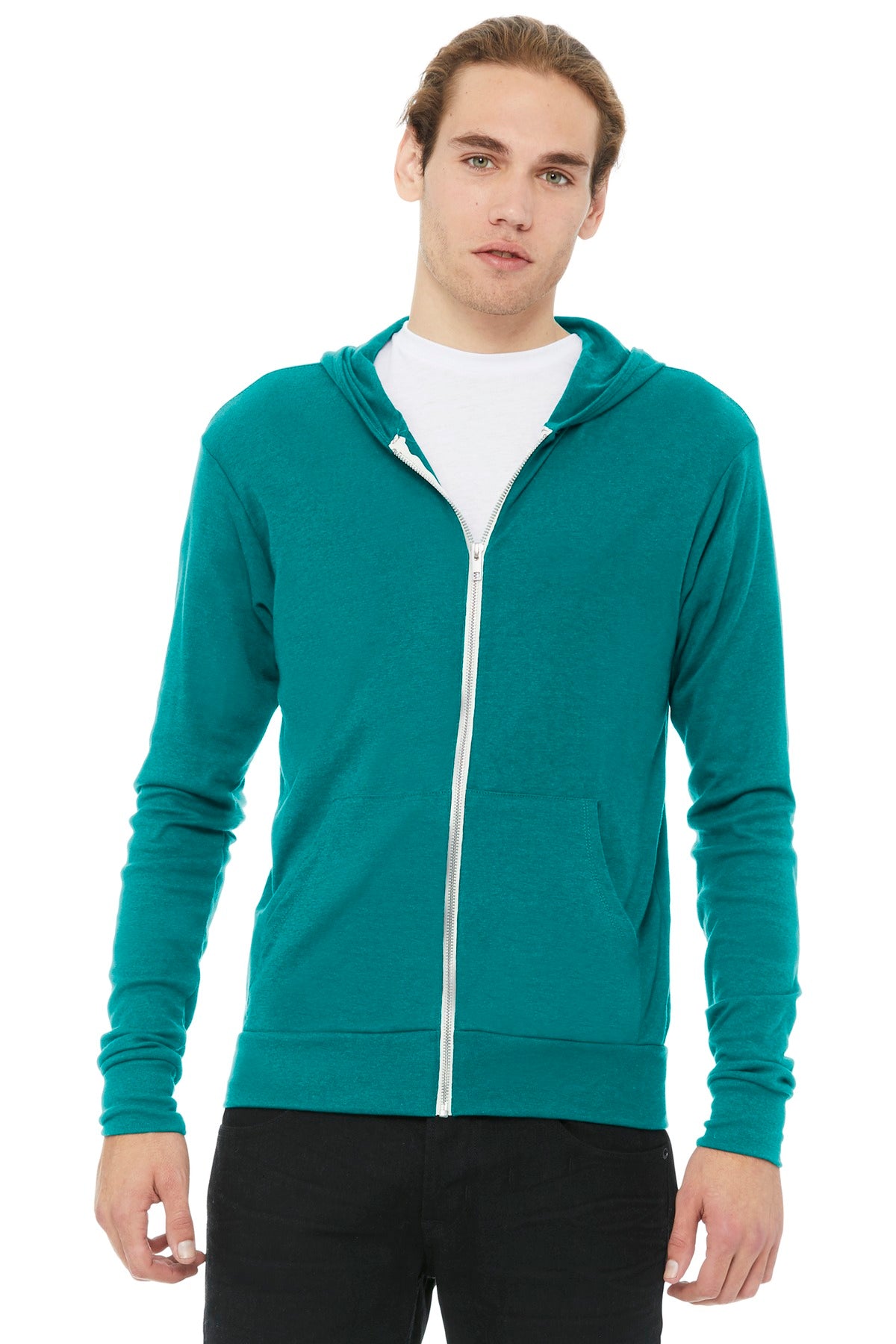 BELLA+CANVAS® Unisex Triblend Full-Zip Lightweight Hoodie