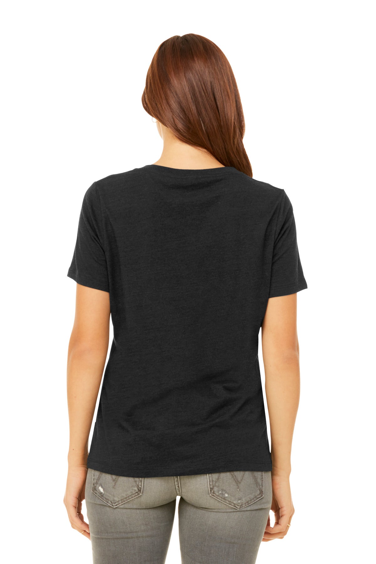 BELLA+CANVAS® Women's Relaxed Heather CVC V-Neck Tee