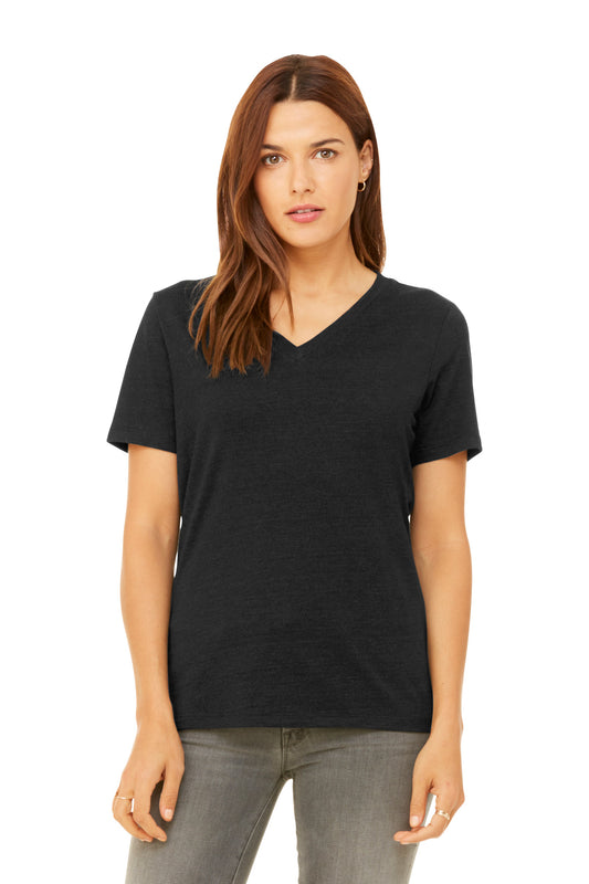 BELLA+CANVAS® Women's Relaxed Heather CVC V-Neck Tee