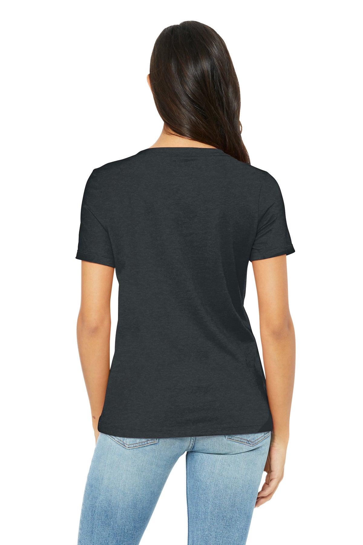 BELLA+CANVAS® Women's Relaxed Heather CVC V-Neck Tee