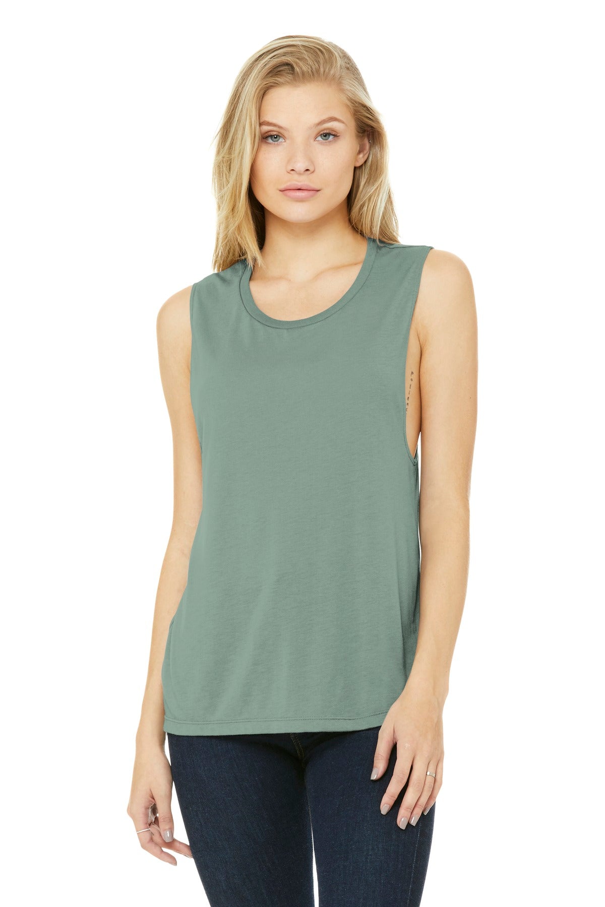 BELLA+CANVAS® Women's Flowy Scoop Muscle Tank (CORE COLORS)