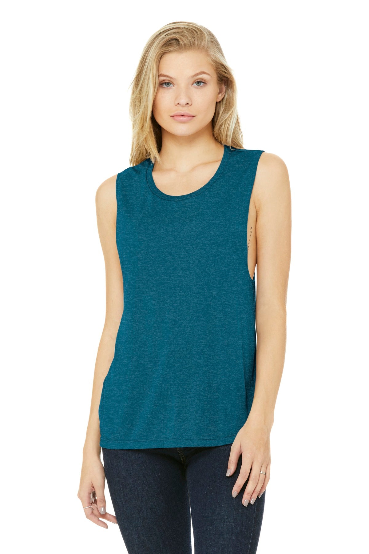 BELLA+CANVAS® Women's Flowy Scoop Muscle Tank (CORE COLORS)