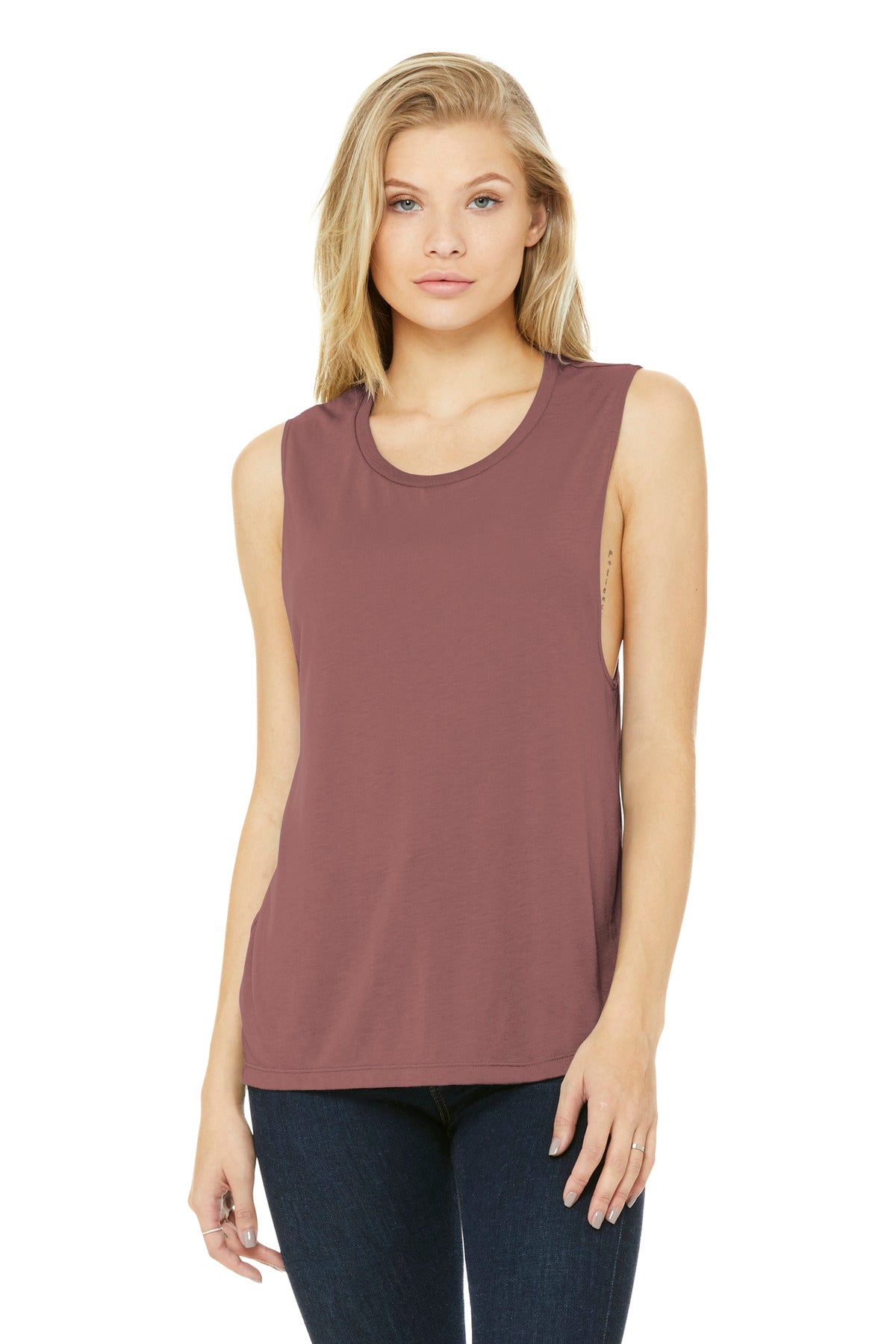 BELLA+CANVAS® Women's Flowy Scoop Muscle Tank (CORE COLORS)