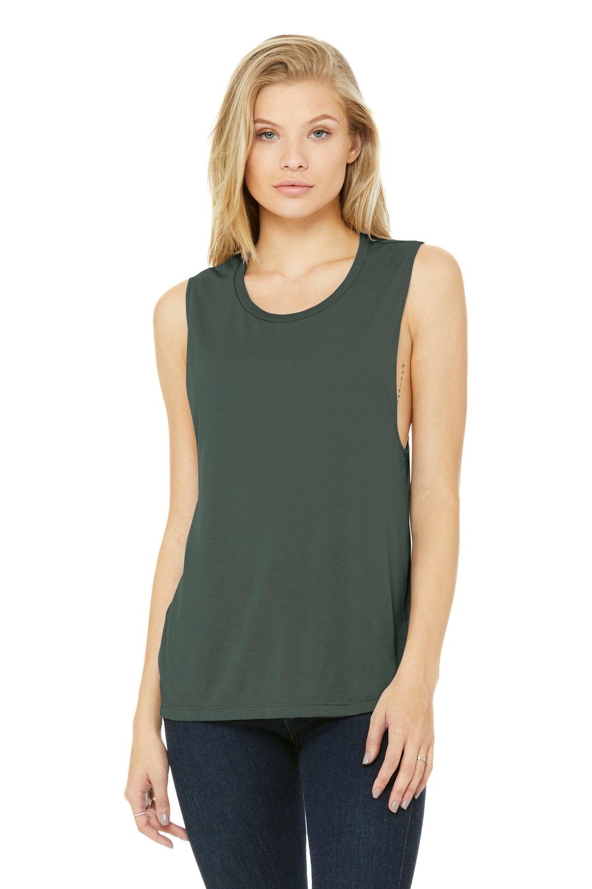 BELLA+CANVAS® Women's Flowy Scoop Muscle Tank (CORE COLORS)