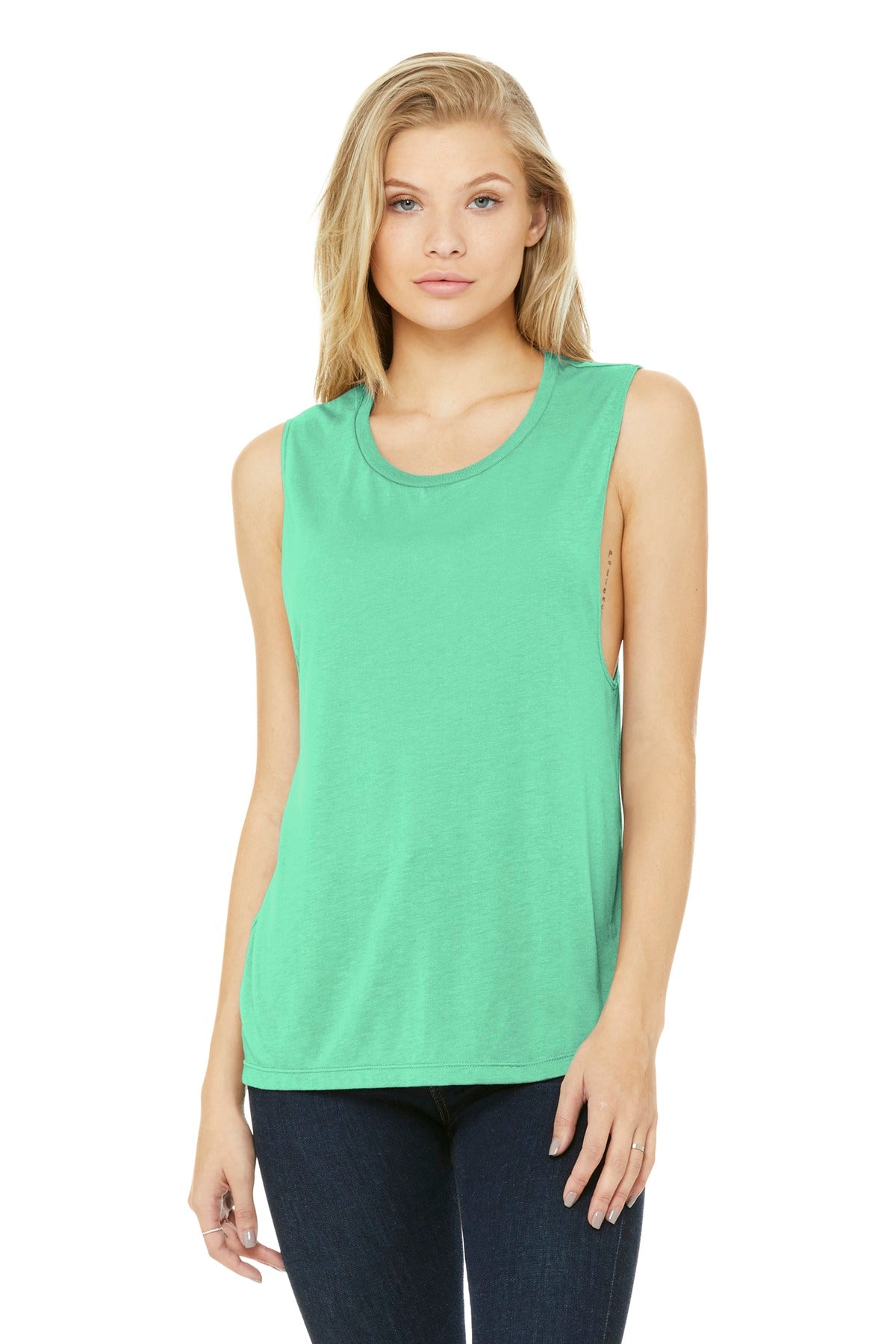 BELLA+CANVAS® Women's Flowy Scoop Muscle Tank (CORE COLORS)