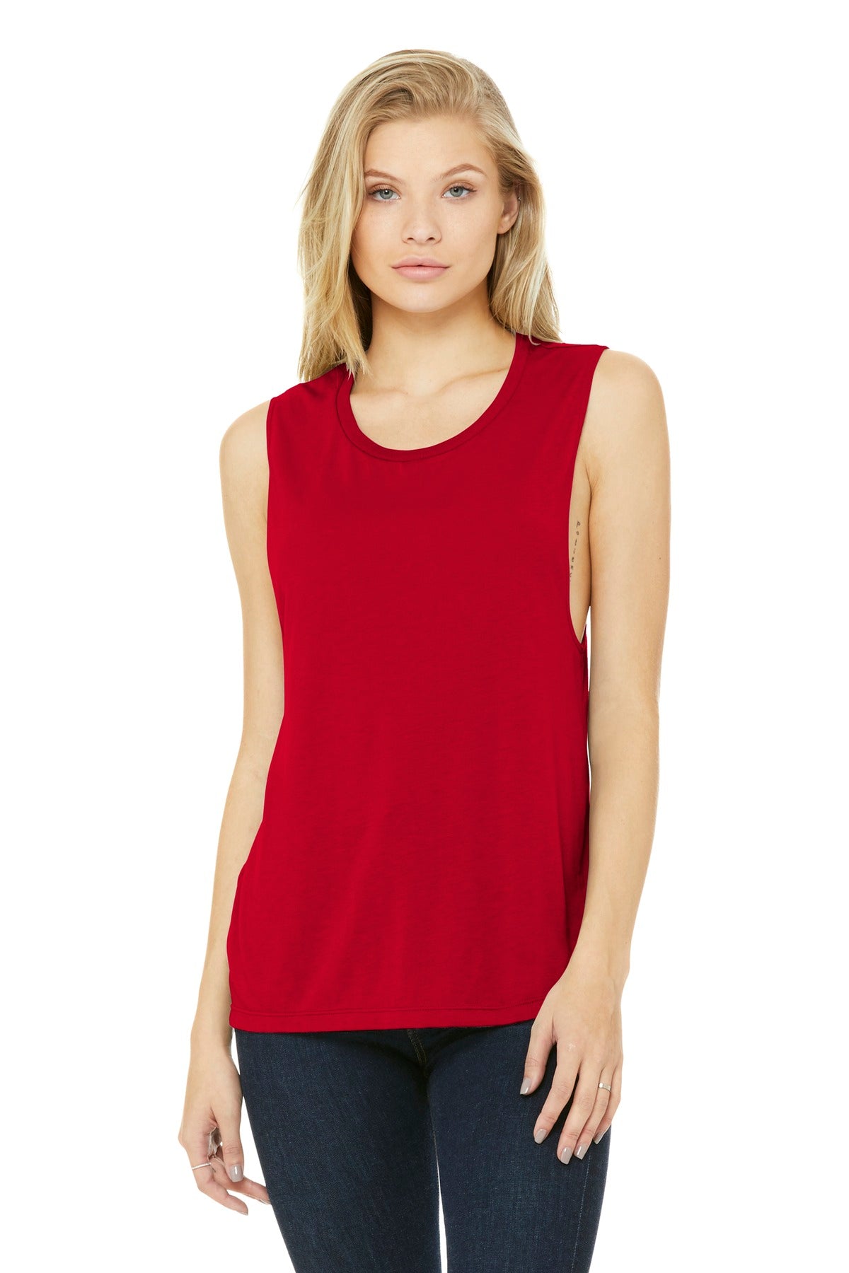 BELLA+CANVAS® Women's Flowy Scoop Muscle Tank (CORE COLORS)