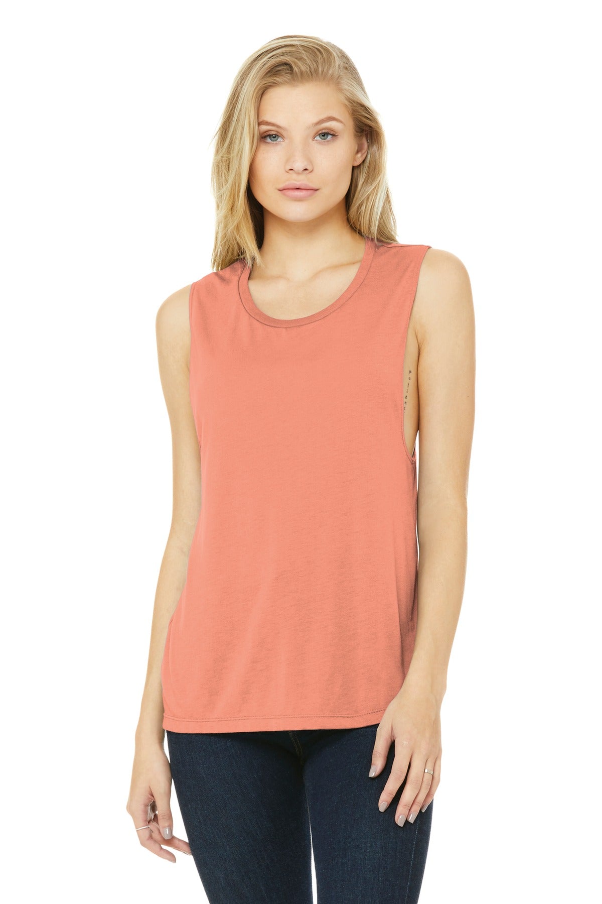 BELLA+CANVAS® Women's Flowy Scoop Muscle Tank (CORE COLORS)