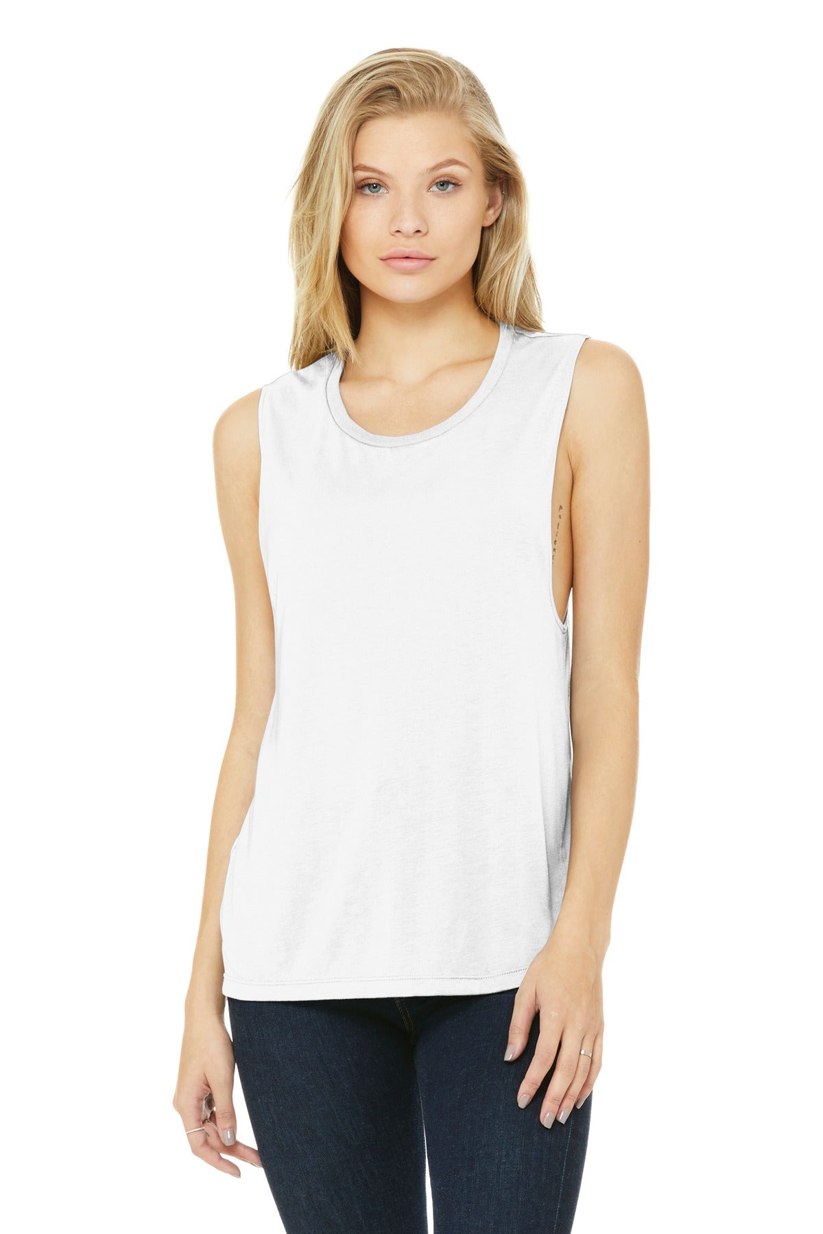 BELLA+CANVAS® Women's Flowy Scoop Muscle Tank (CORE COLORS)