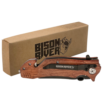 Bison River® 4-1/2" Locking Blade Rescue Knife