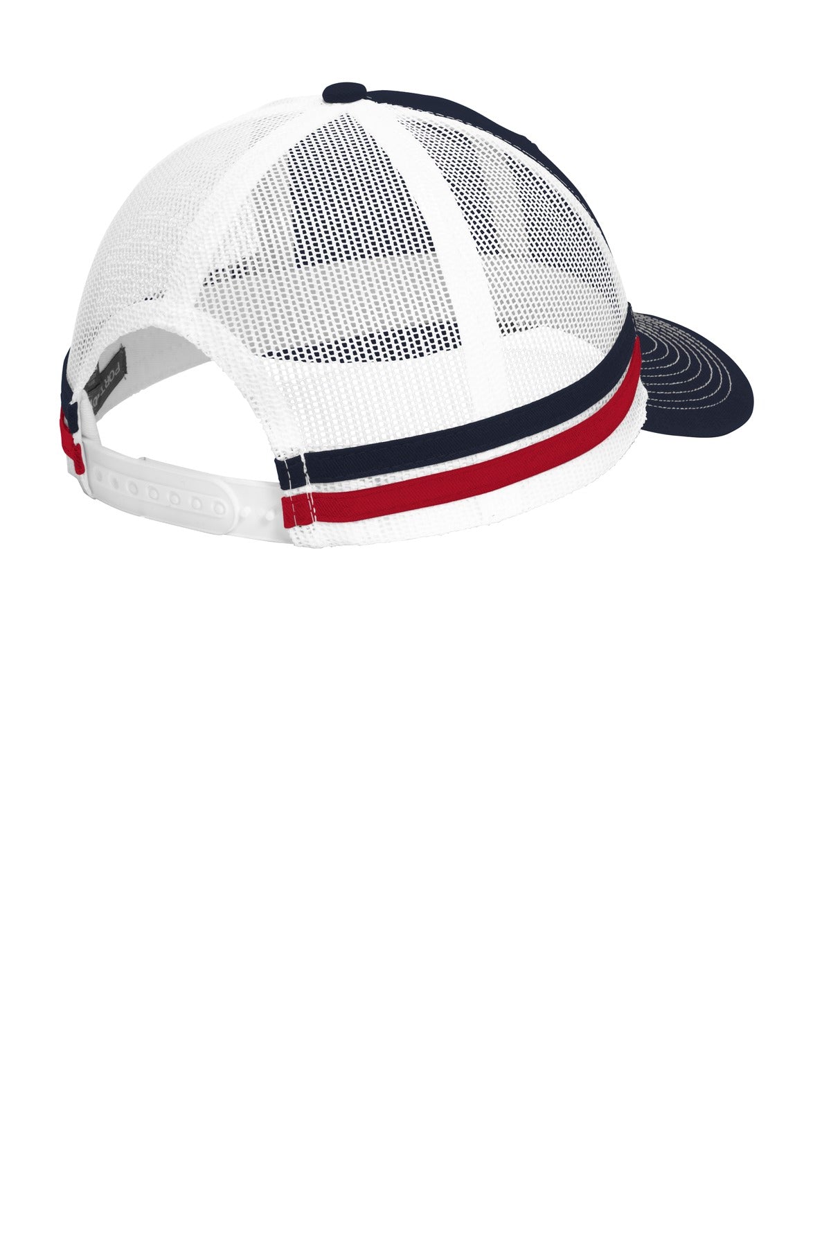 Port Authority® Two-Stripe Snapback Trucker Cap