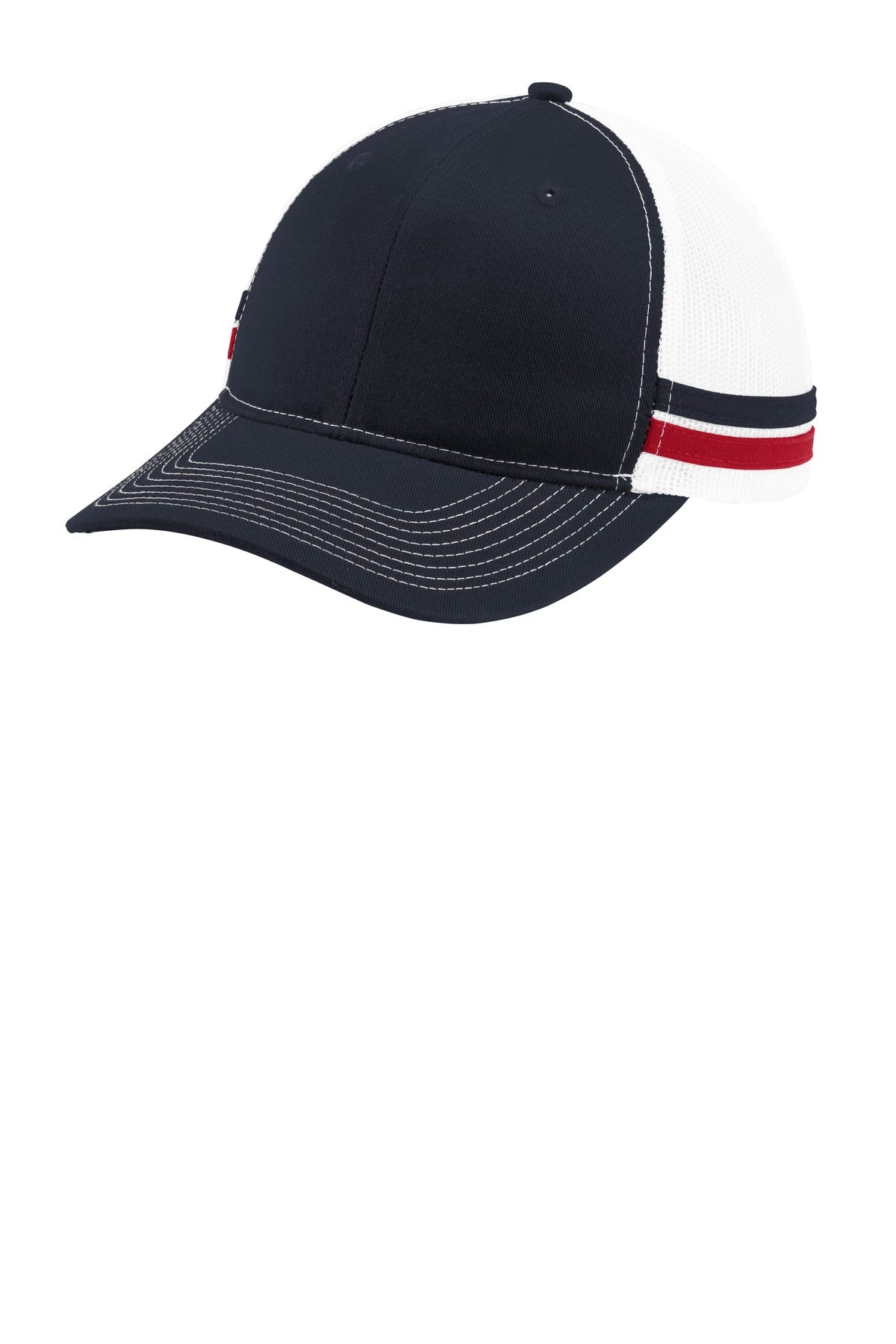 Port Authority® Two-Stripe Snapback Trucker Cap