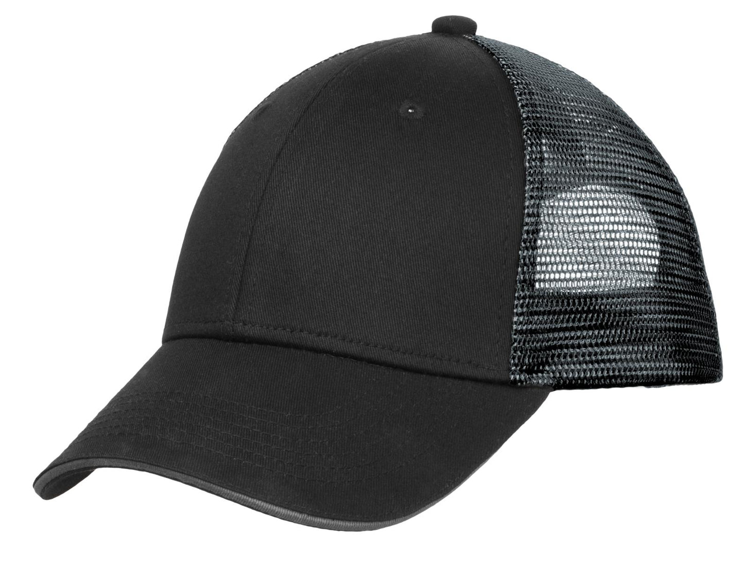 Port Authority® Double Mesh Snapback Sandwich Bill Cap