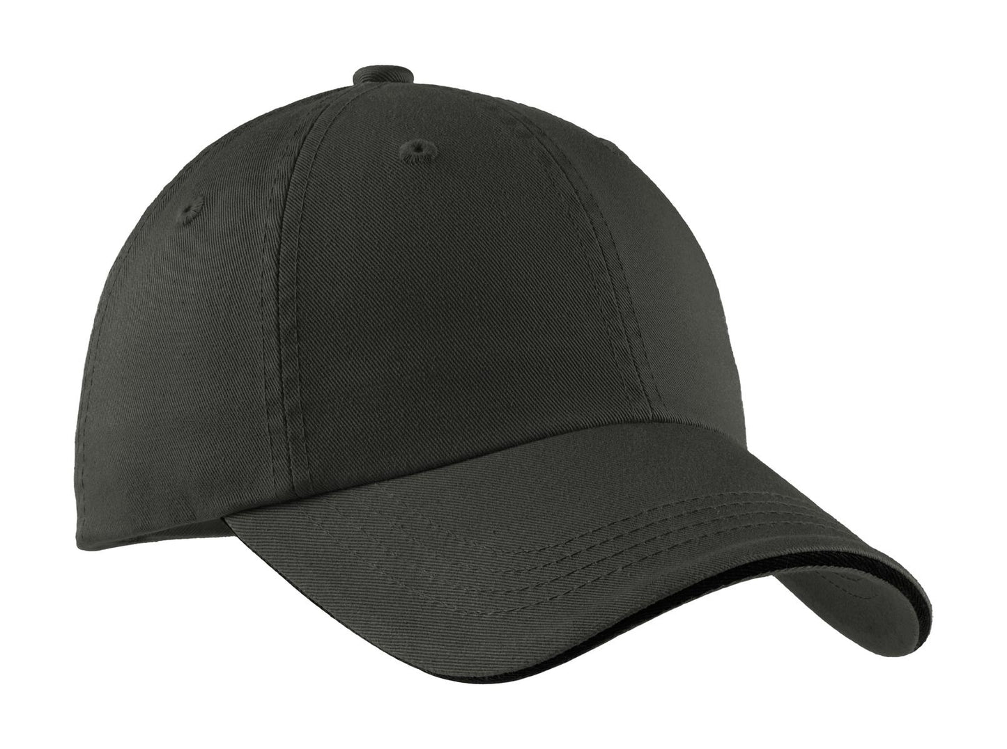 Port Authority® Sandwich Bill Cap with Striped Closure