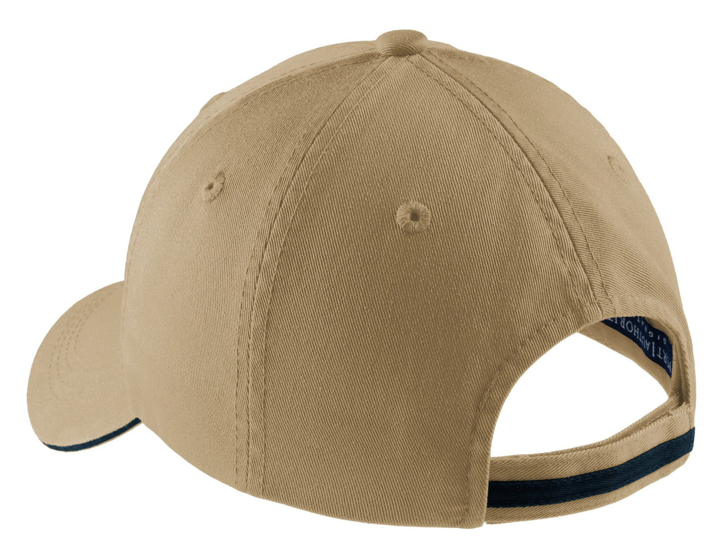 Port Authority® Sandwich Bill Cap with Striped Closure