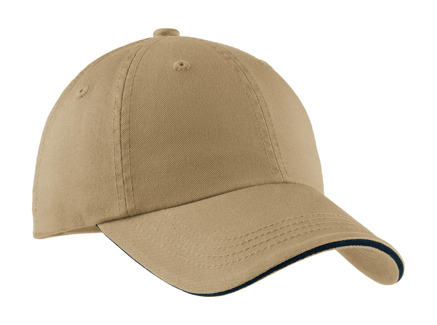 Port Authority® Sandwich Bill Cap with Striped Closure