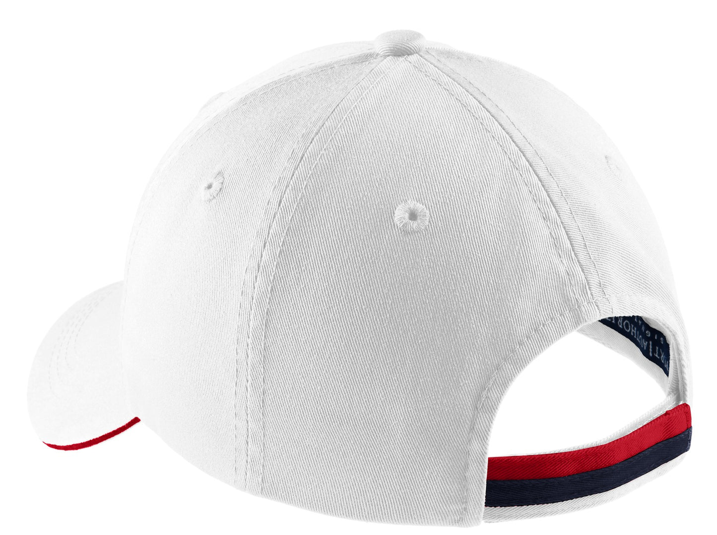 Port Authority® Sandwich Bill Cap with Striped Closure