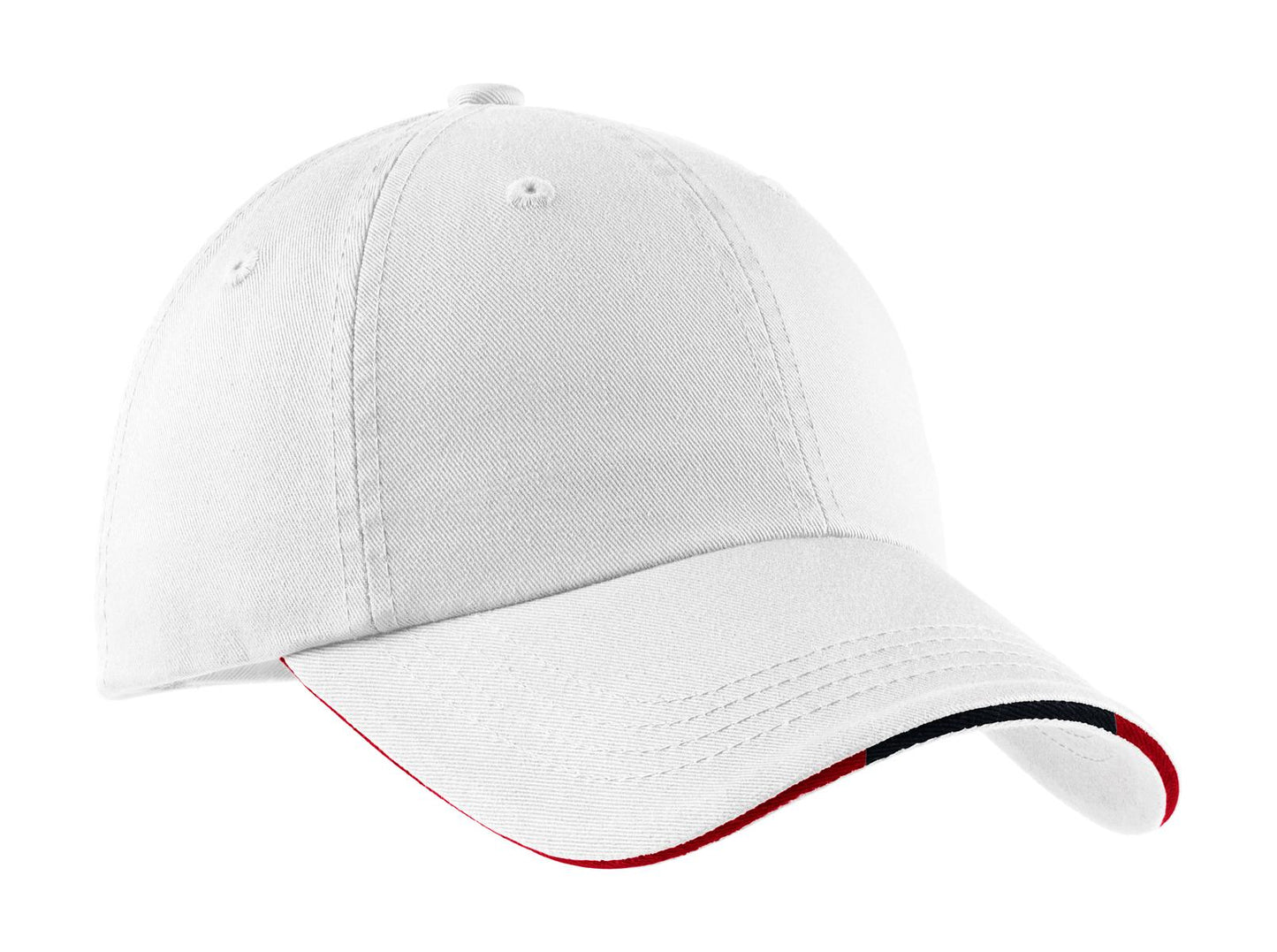 Port Authority® Sandwich Bill Cap with Striped Closure