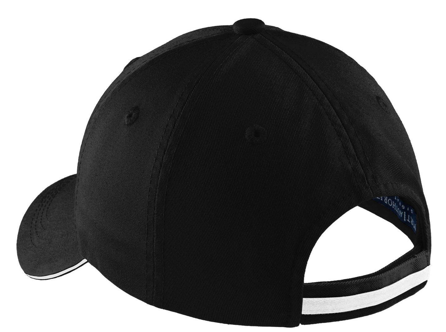 Port Authority® Sandwich Bill Cap with Striped Closure