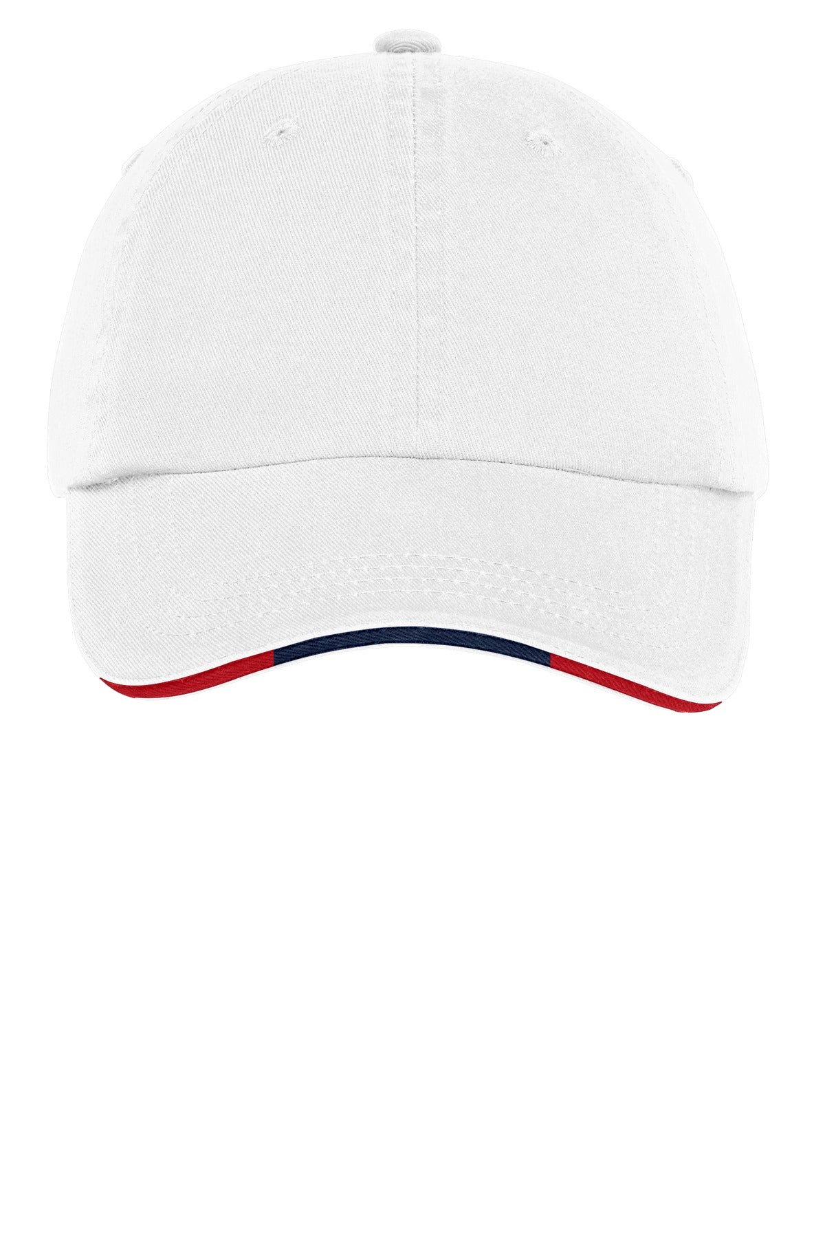 Port Authority® Sandwich Bill Cap with Striped Closure