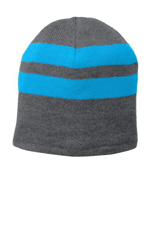 Port & Company® Fleece-Lined Striped Beanie Cap