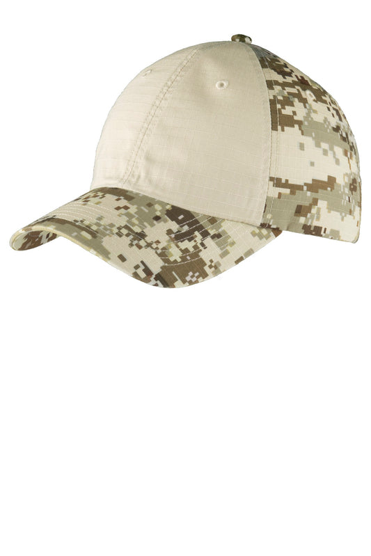 Port Authority® Colorblock Digital Ripstop Camouflage Cap