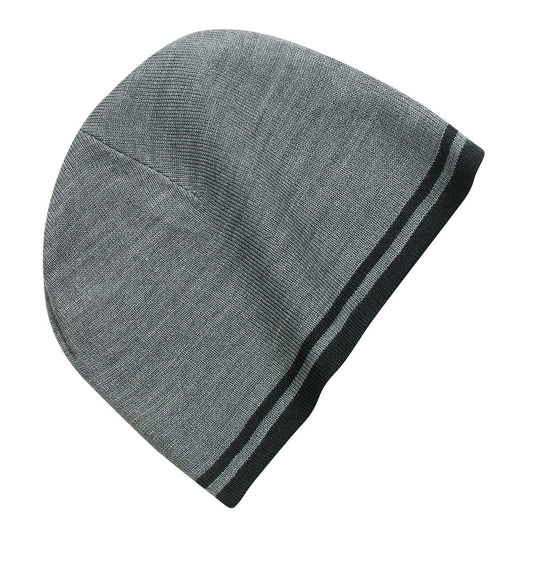 Port & Company® Fine Knit Skull Cap with Stripes