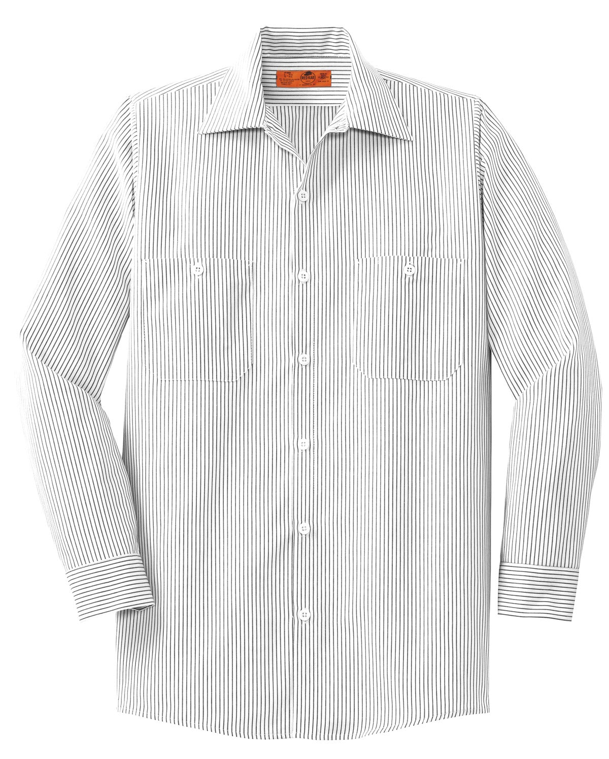 Red Kap® Long Size Long Sleeve Striped Industrial Work Shirt