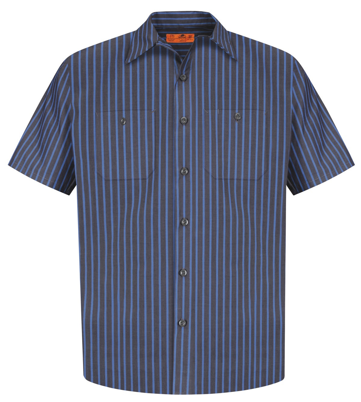 Red Kap® Long Size Short Sleeve Striped Industrial Work Shirt