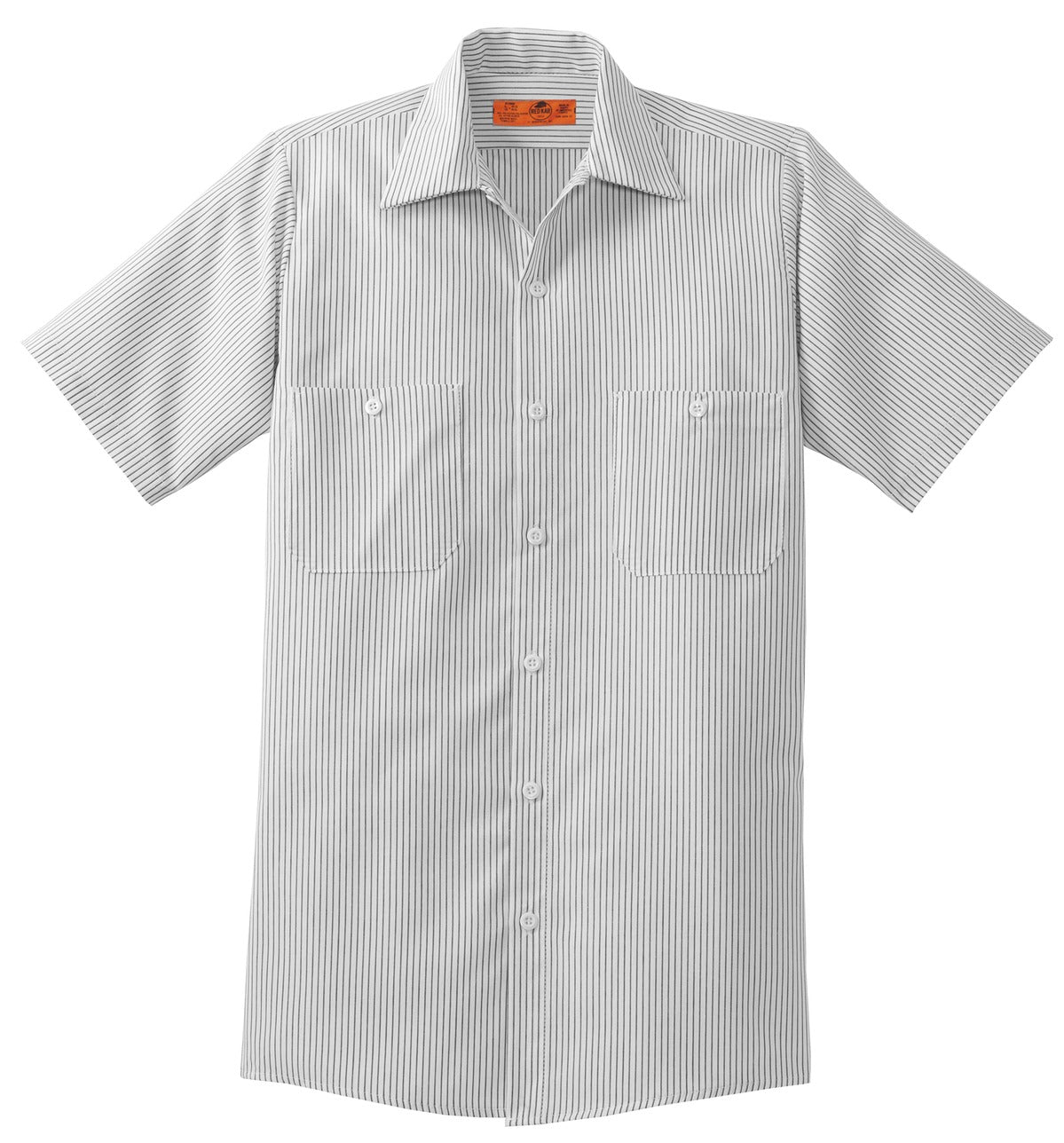 Red Kap® Long Size Short Sleeve Striped Industrial Work Shirt