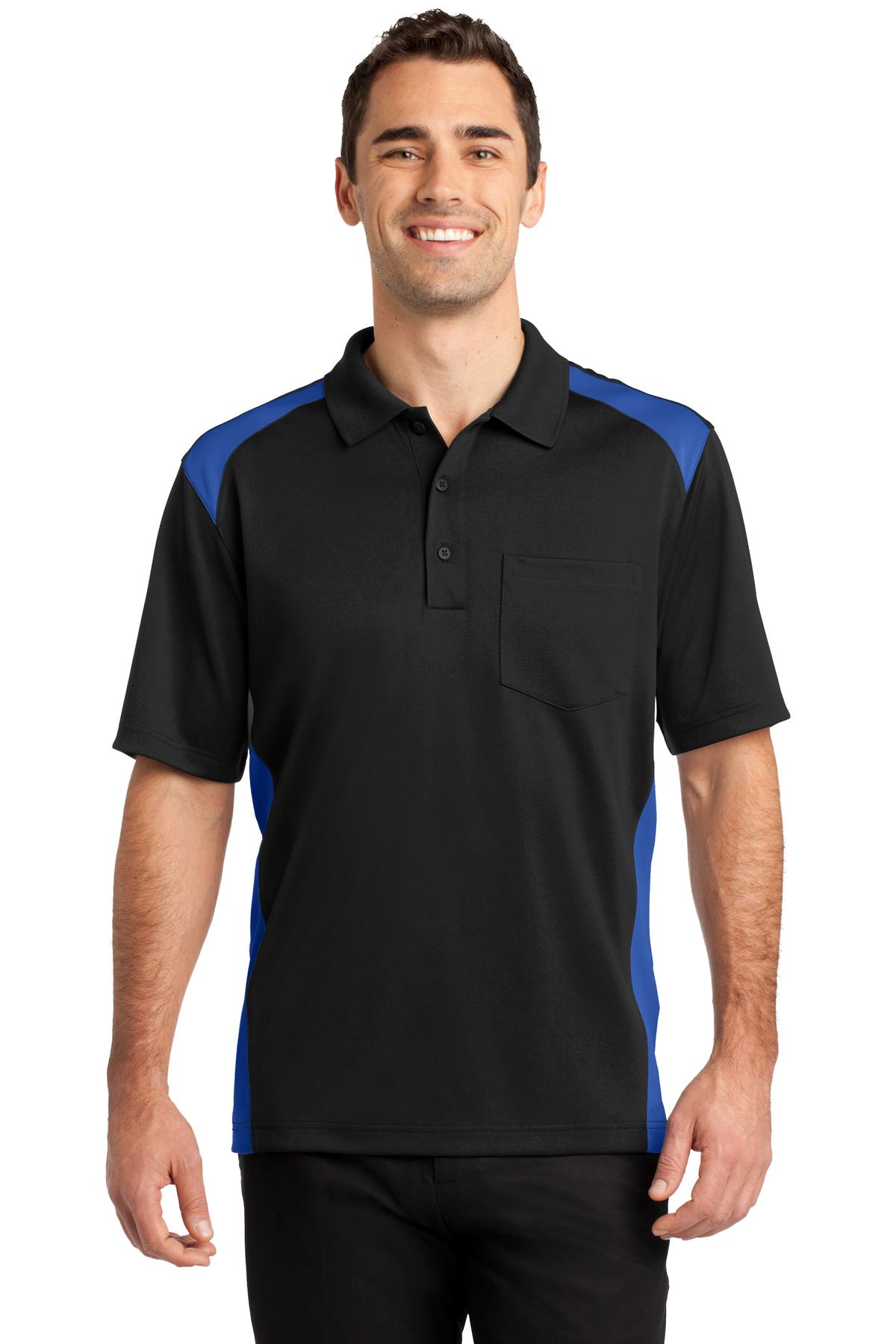 CornerStone® Select Snag-Proof Two Way Colorblock Pocket Polo