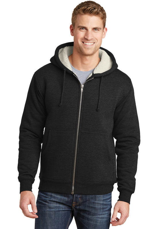 CornerStone® Heavyweight Sherpa-Lined Hooded Fleece Jacket