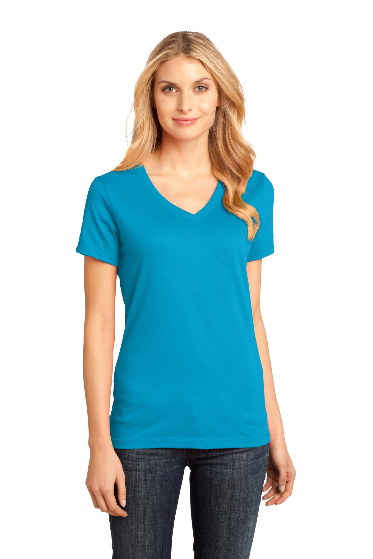 District® - Women's Perfect Weight® V-Neck Tee (CORE COLORS)