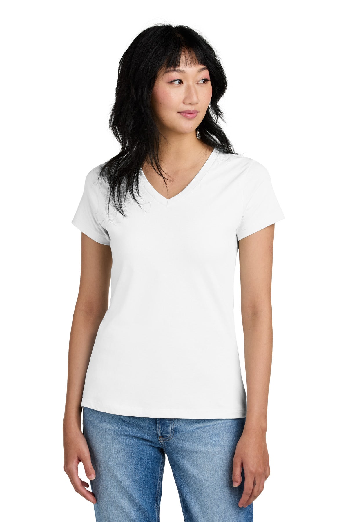 District® - Women's Perfect Weight® V-Neck Tee (CORE COLORS)