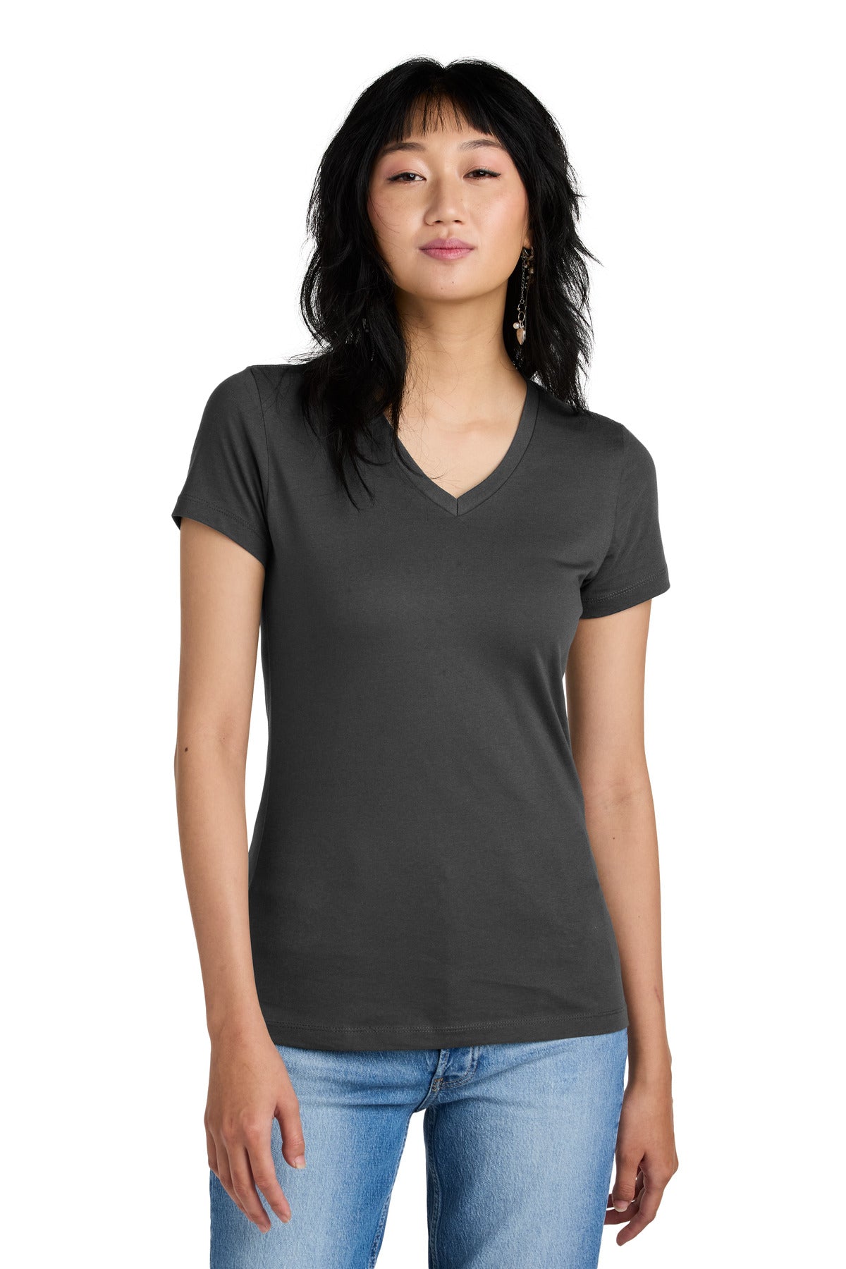 District® - Women's Perfect Weight® V-Neck Tee (CORE COLORS)