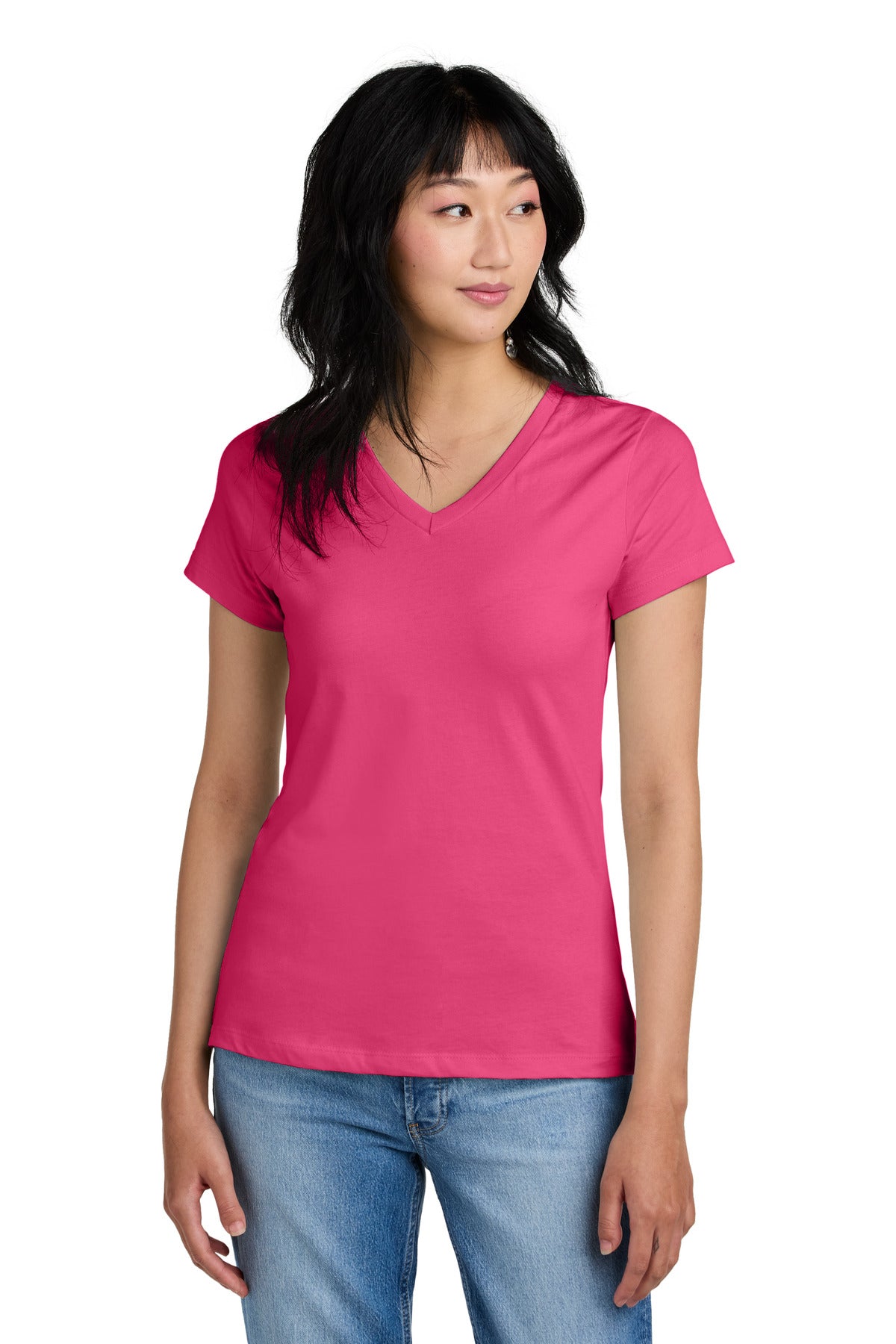 District® - Women's Perfect Weight® V-Neck Tee (CORE COLORS)