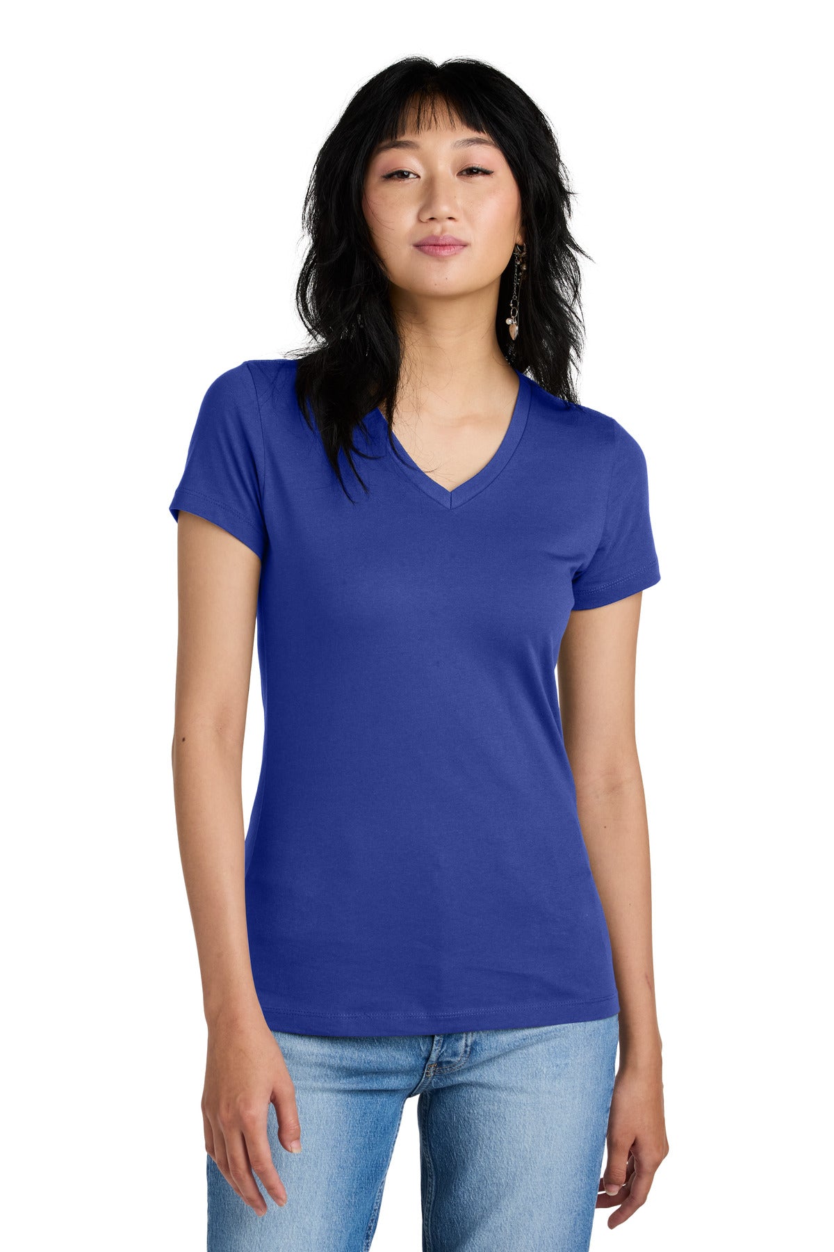 District® - Women's Perfect Weight® V-Neck Tee (CORE COLORS)