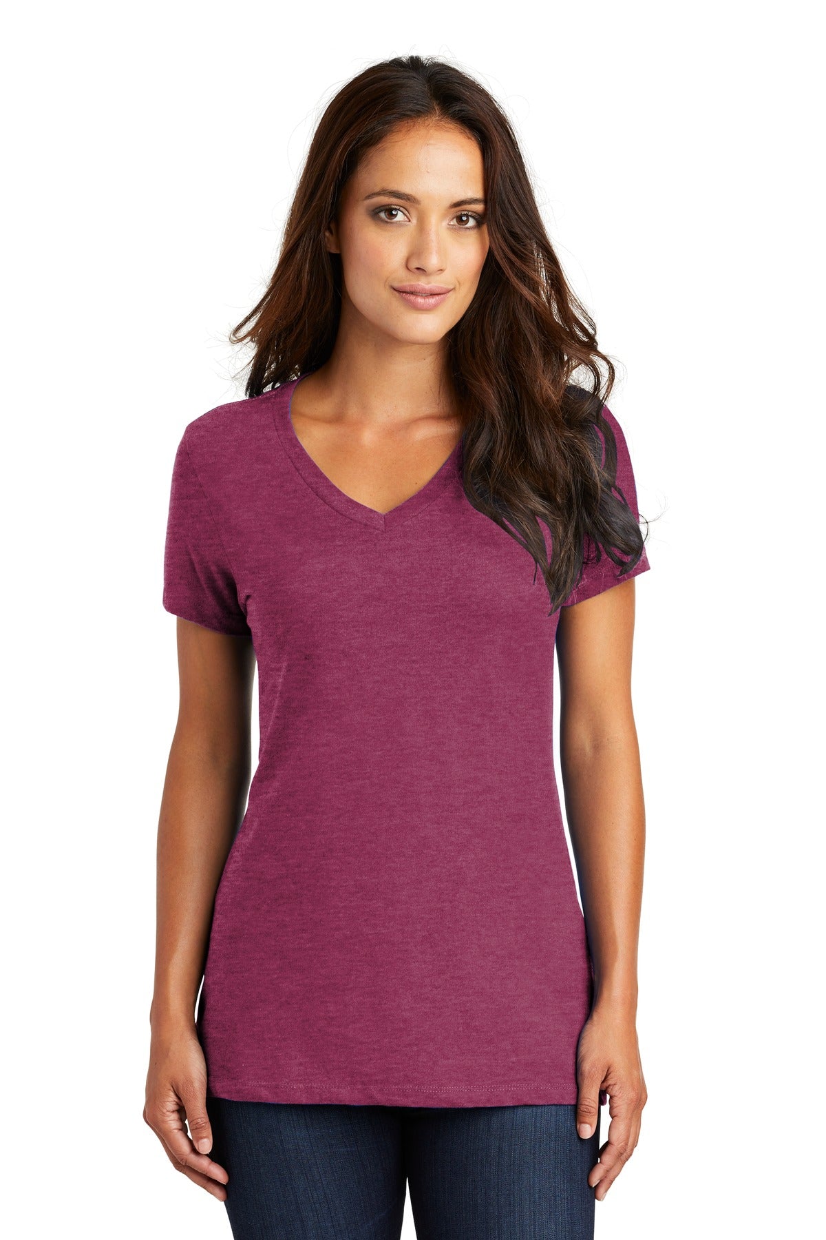 District® - Women's Perfect Weight® V-Neck Tee (CORE COLORS)