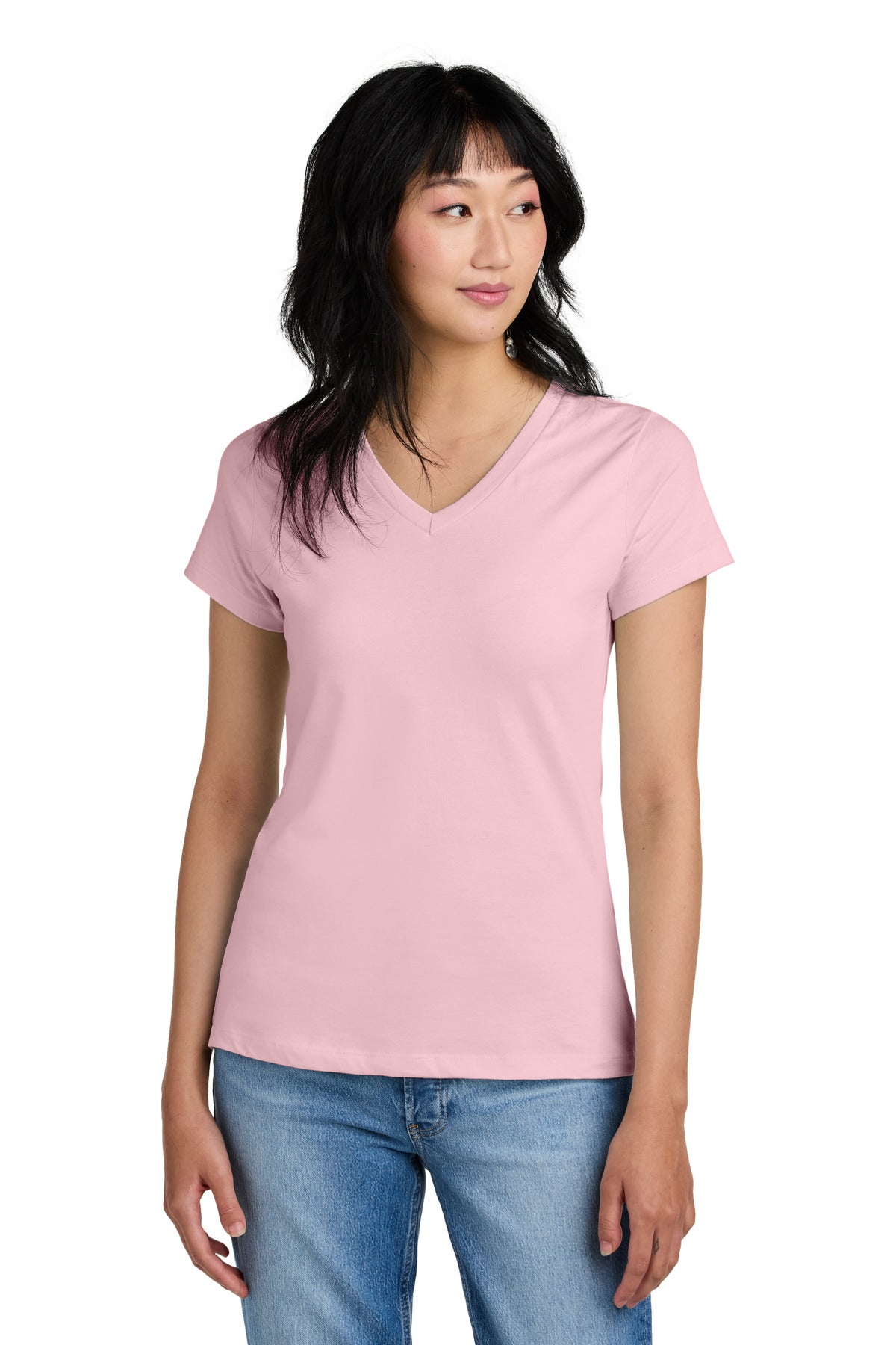 District® - Women's Perfect Weight® V-Neck Tee (CORE COLORS)