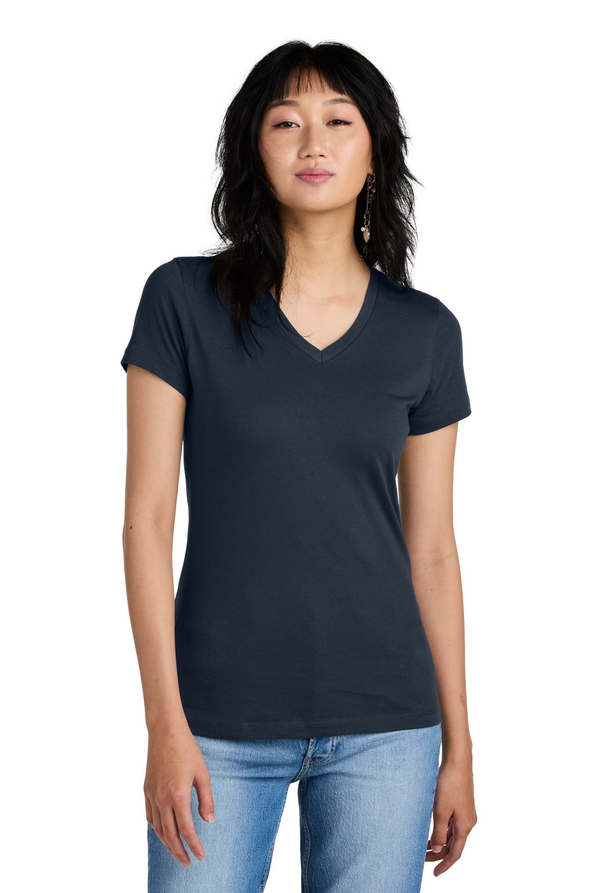 District® - Women's Perfect Weight® V-Neck Tee (CORE COLORS)