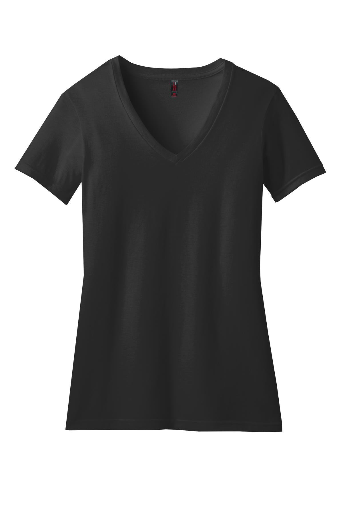 District® Women's Perfect Blend® CVC V-Neck Tee (CORE COLORS)