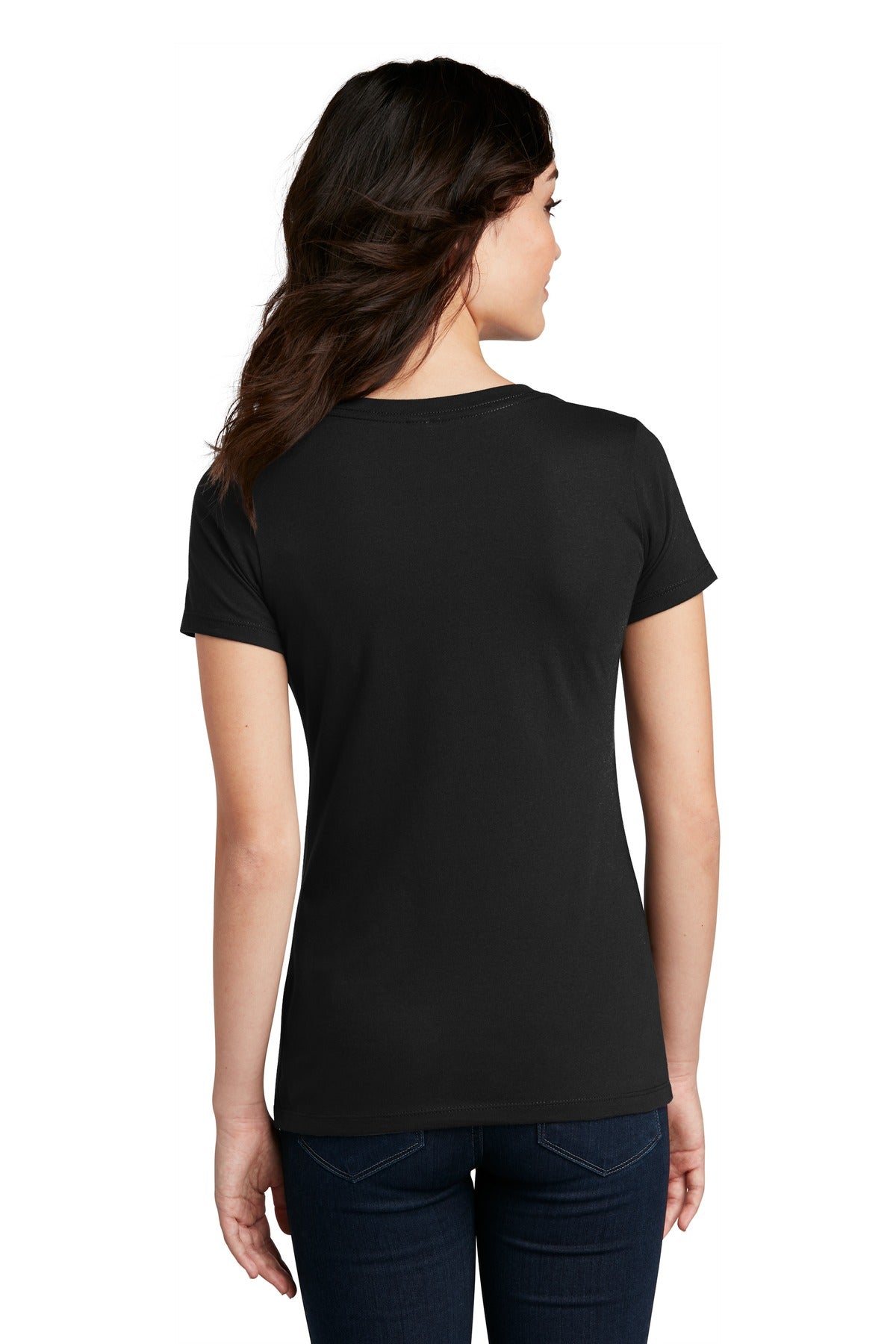 District® Women's Perfect Blend® CVC V-Neck Tee (CORE COLORS)