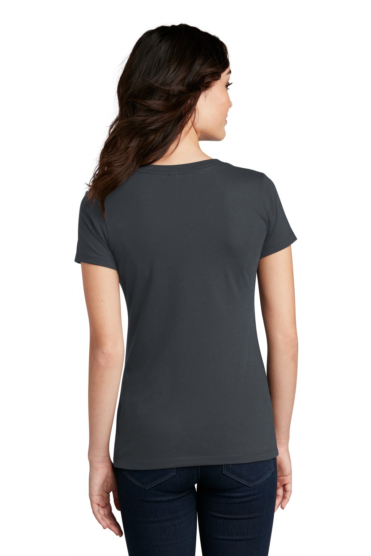 District® Women's Perfect Blend® CVC V-Neck Tee (CORE COLORS)