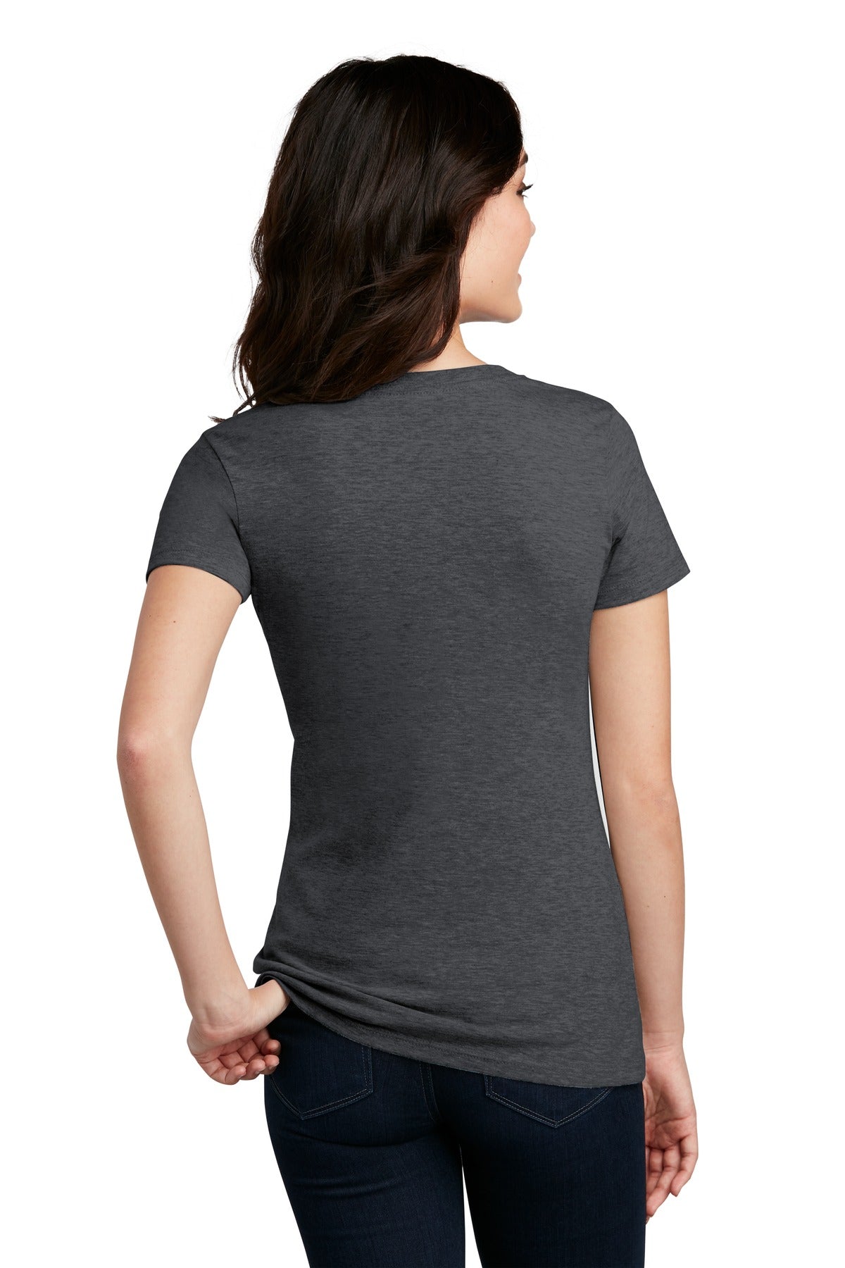 District® Women's Perfect Blend® CVC V-Neck Tee (CORE COLORS)