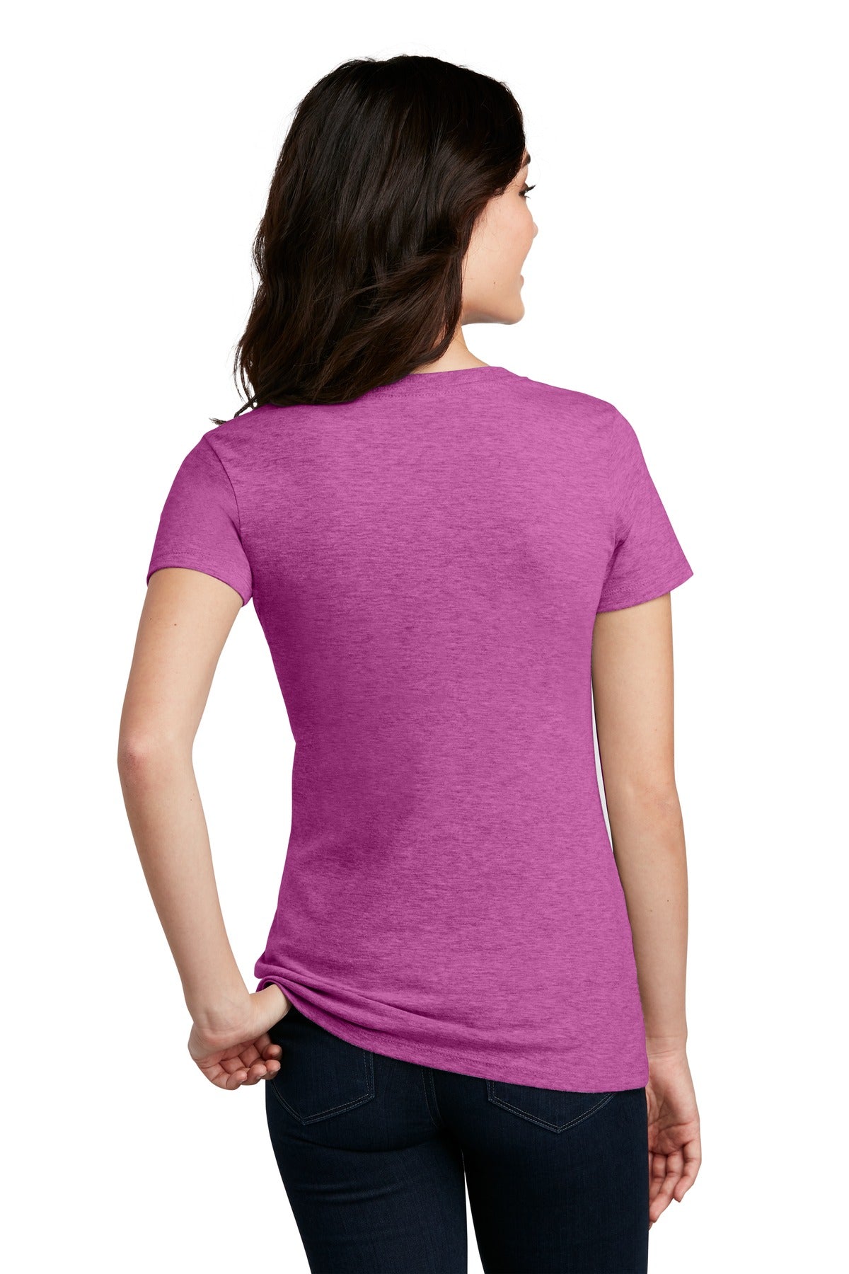 District® Women's Perfect Blend® CVC V-Neck Tee (CORE COLORS)