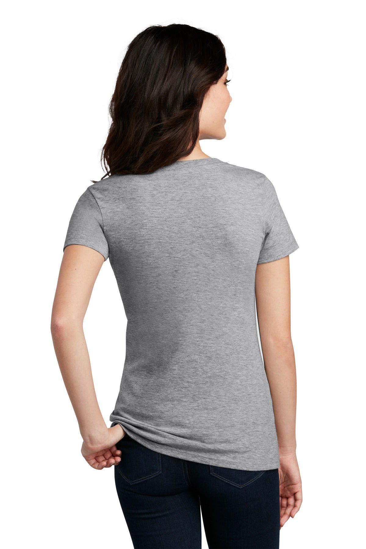 District® Women's Perfect Blend® CVC V-Neck Tee (CORE COLORS)