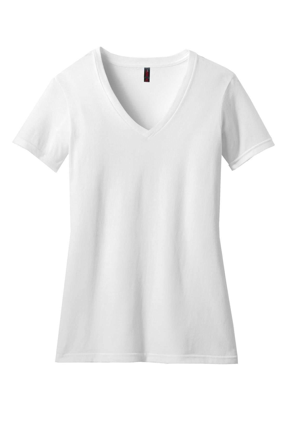 District® Women's Perfect Blend® CVC V-Neck Tee (CORE COLORS)