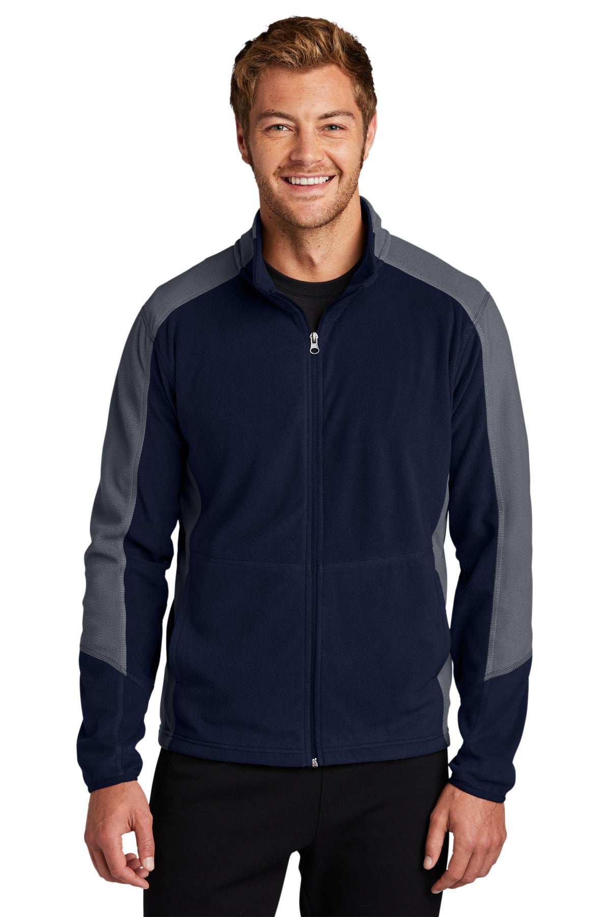 Port Authority® Colorblock Microfleece Jacket