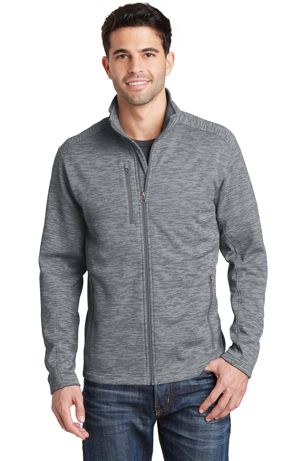 Port Authority® Digi Stripe Fleece Jacket