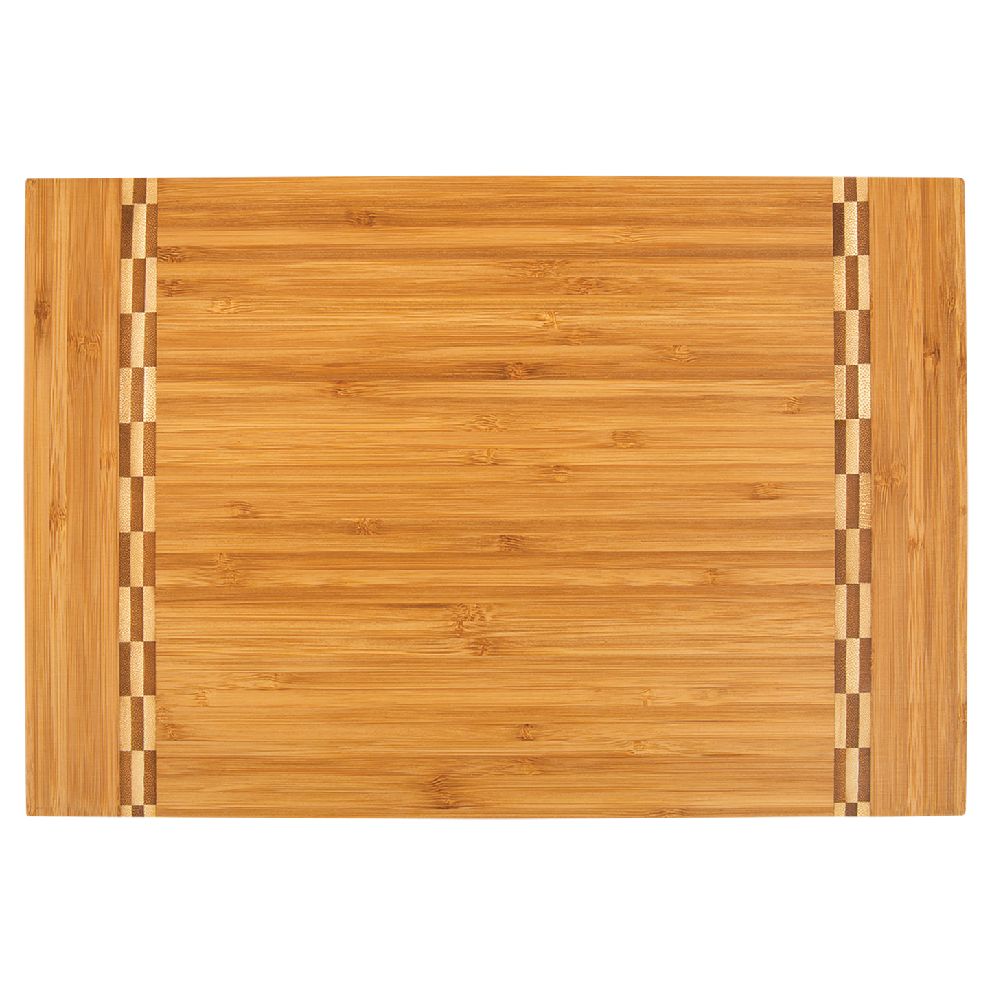 Bamboo Cutting Board with Butcher Block Inlay